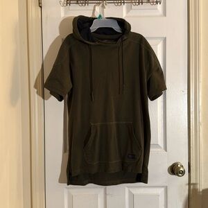 Green Short Sleeve Hoodie - Size Large
